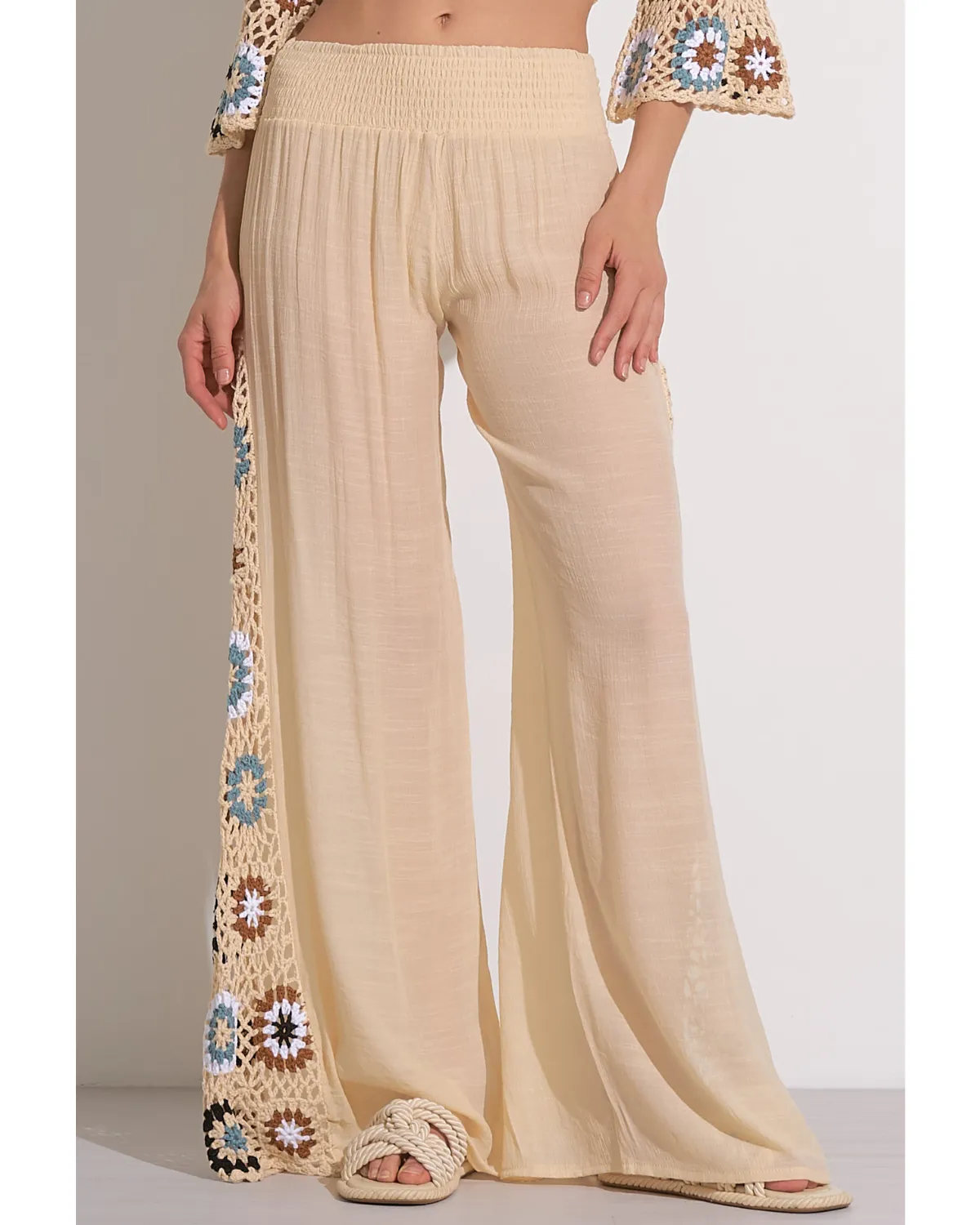 2024 Elan Crochet Side Cover Up Pant (More colors available) - Crc2191