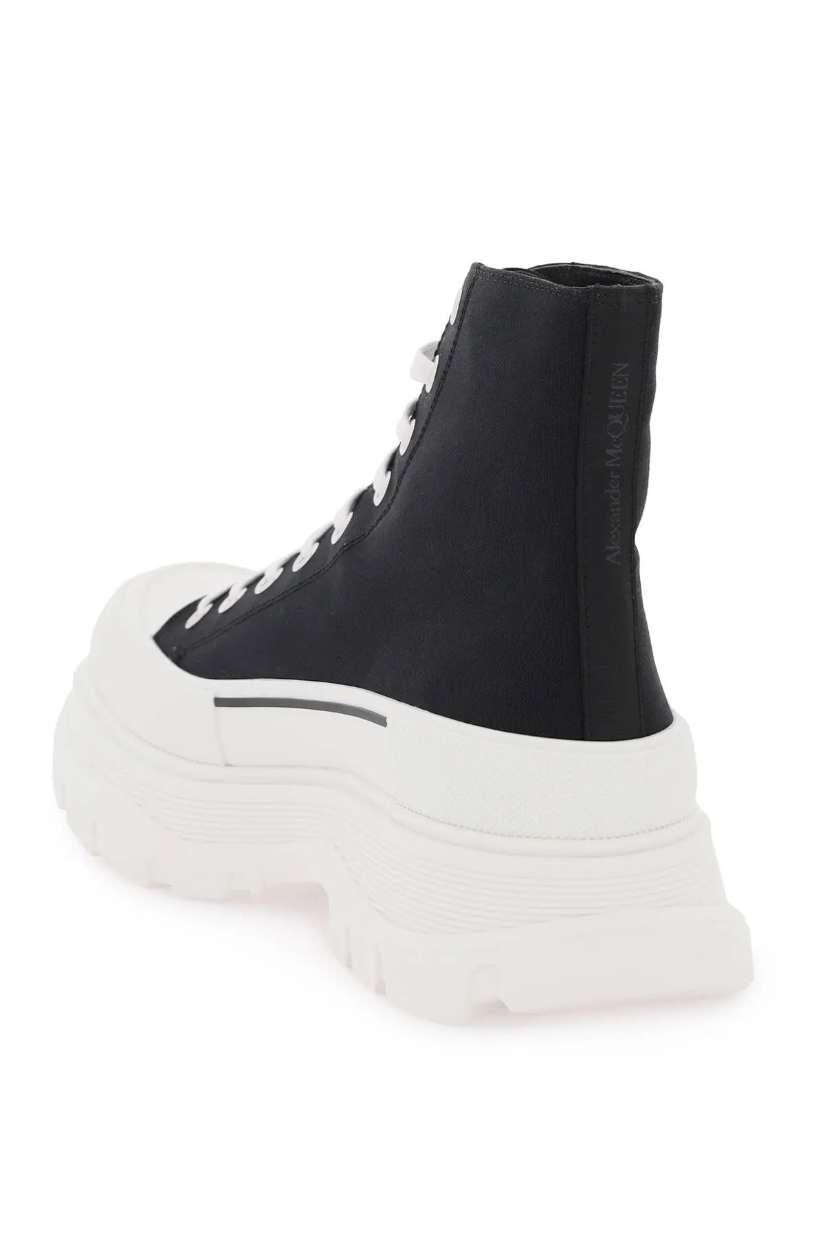 Alexander McQueen Tread Slick Boots 705659 W4MV2 Black White - Shop Now