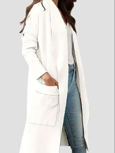 Angie Open Front Dropped Shoulder Coat