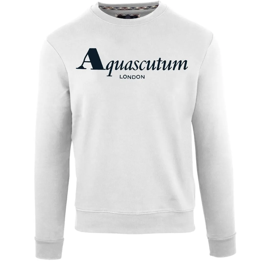 Aquascutum White Sweater Men's Fgia31 01