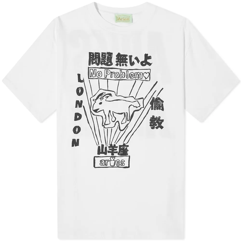 Aries White Plastic Bag T-Shirt