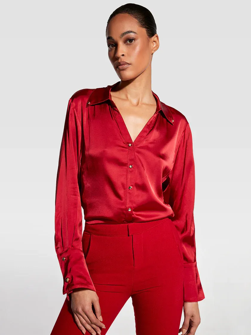 AS by DF Billie Blouse in Red