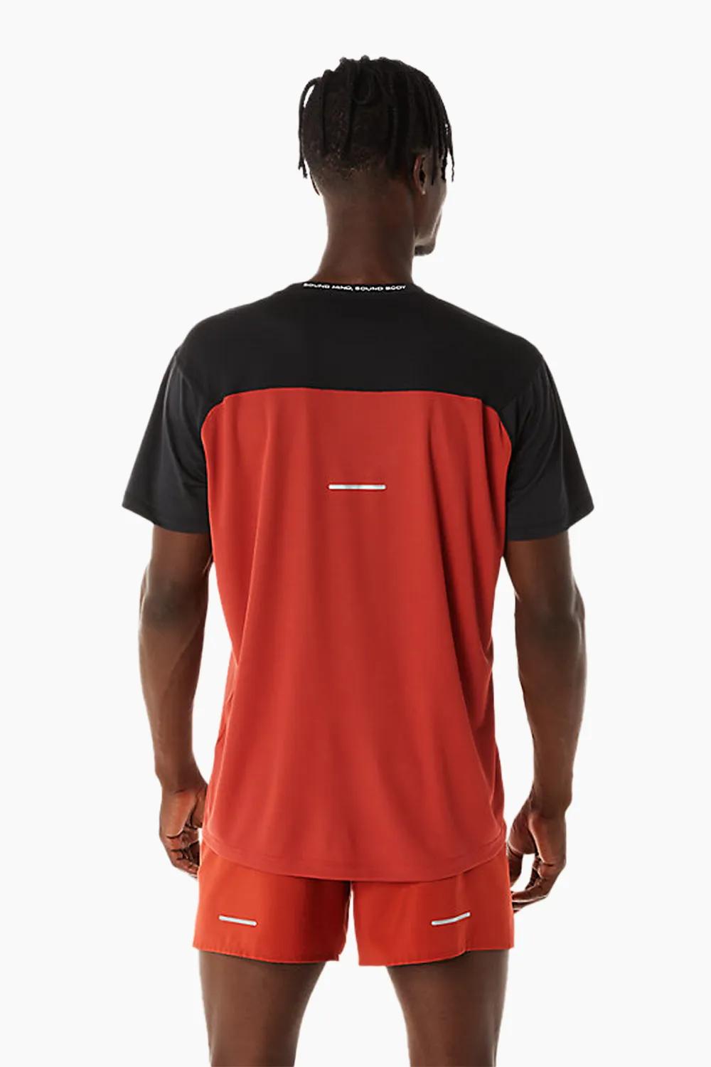 ASICS Men's Race Short Sleeve Top Black Spice Latte