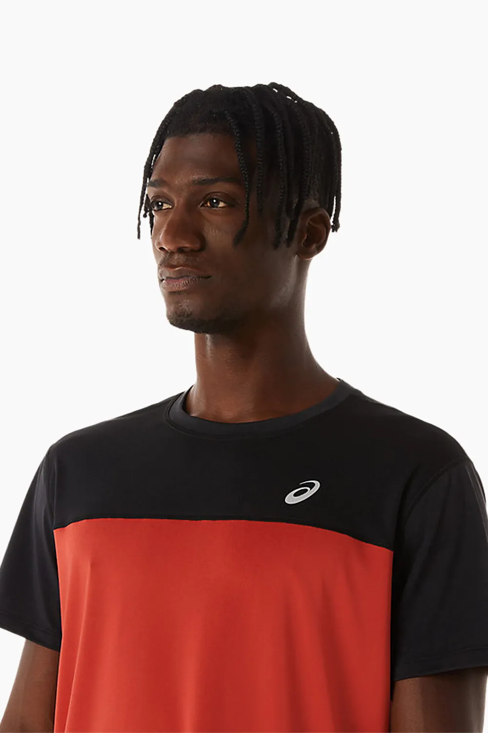 ASICS Men's Race Short Sleeve Top Black Spice Latte