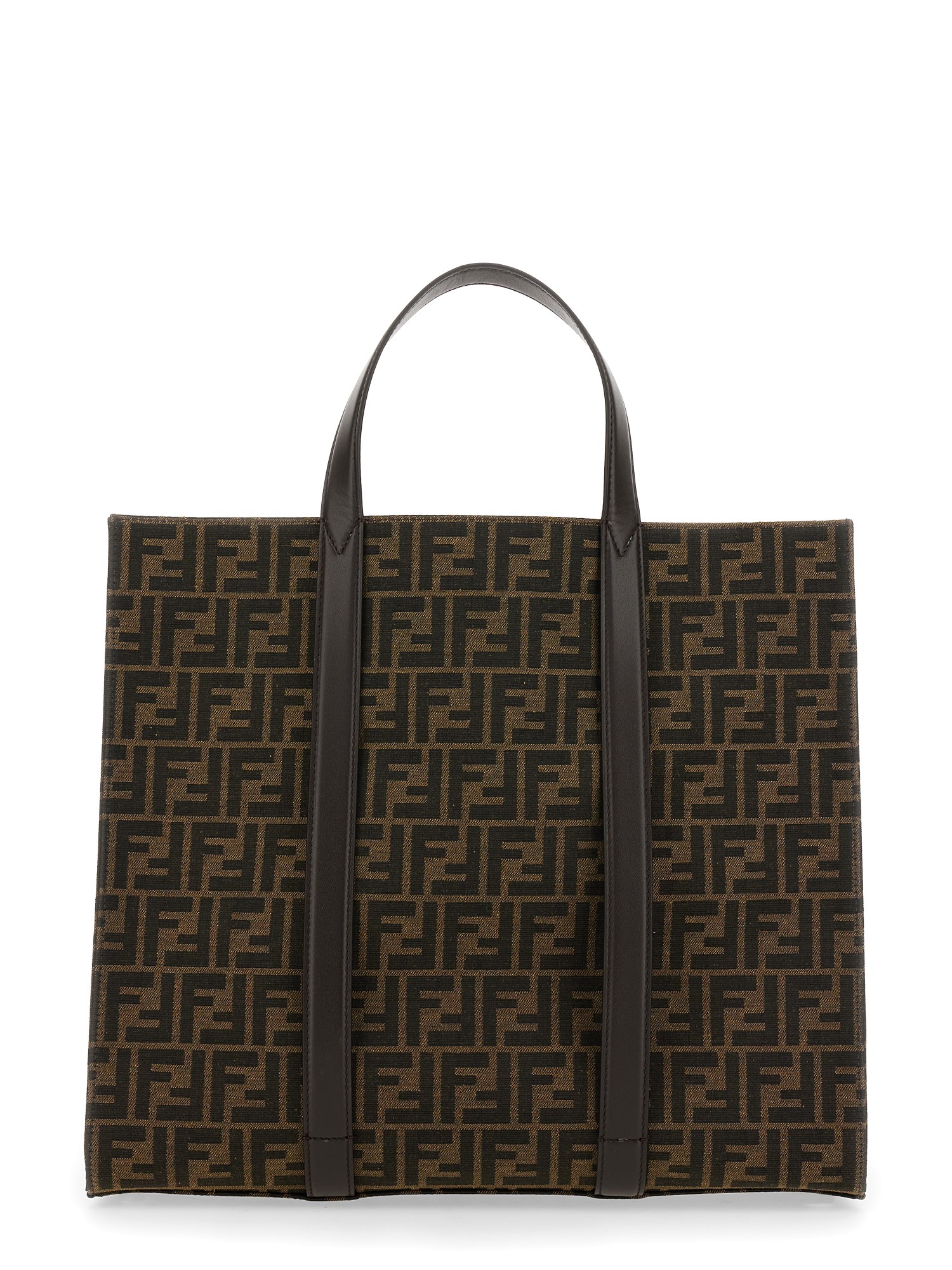 Authentic Fendi FF Logo Jacquard Fabric Bag