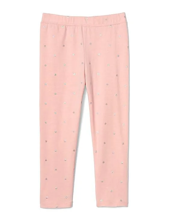 Baby Pink Printed Leggings