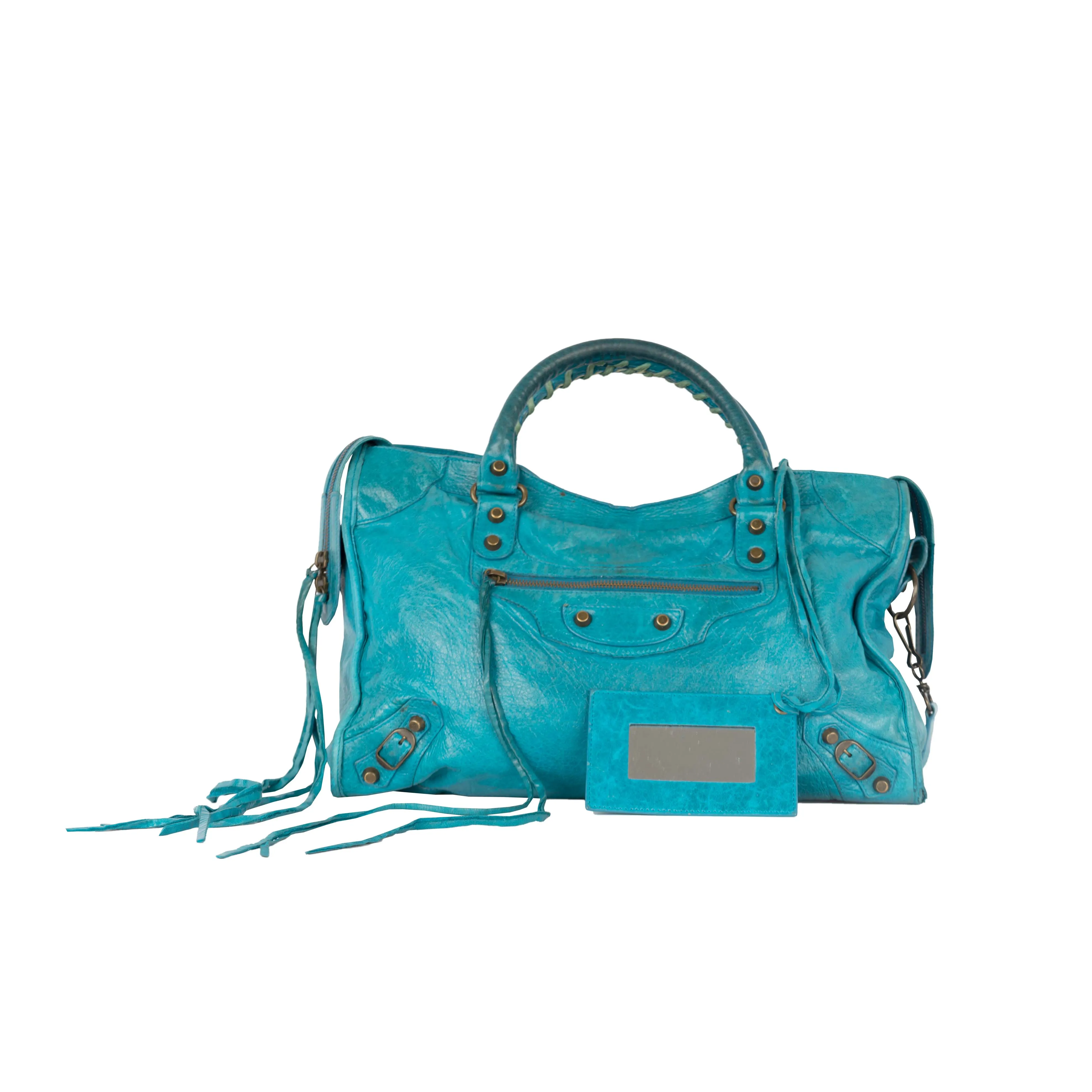 Balenciaga Teal City Bag 2010s - Buy Online Now