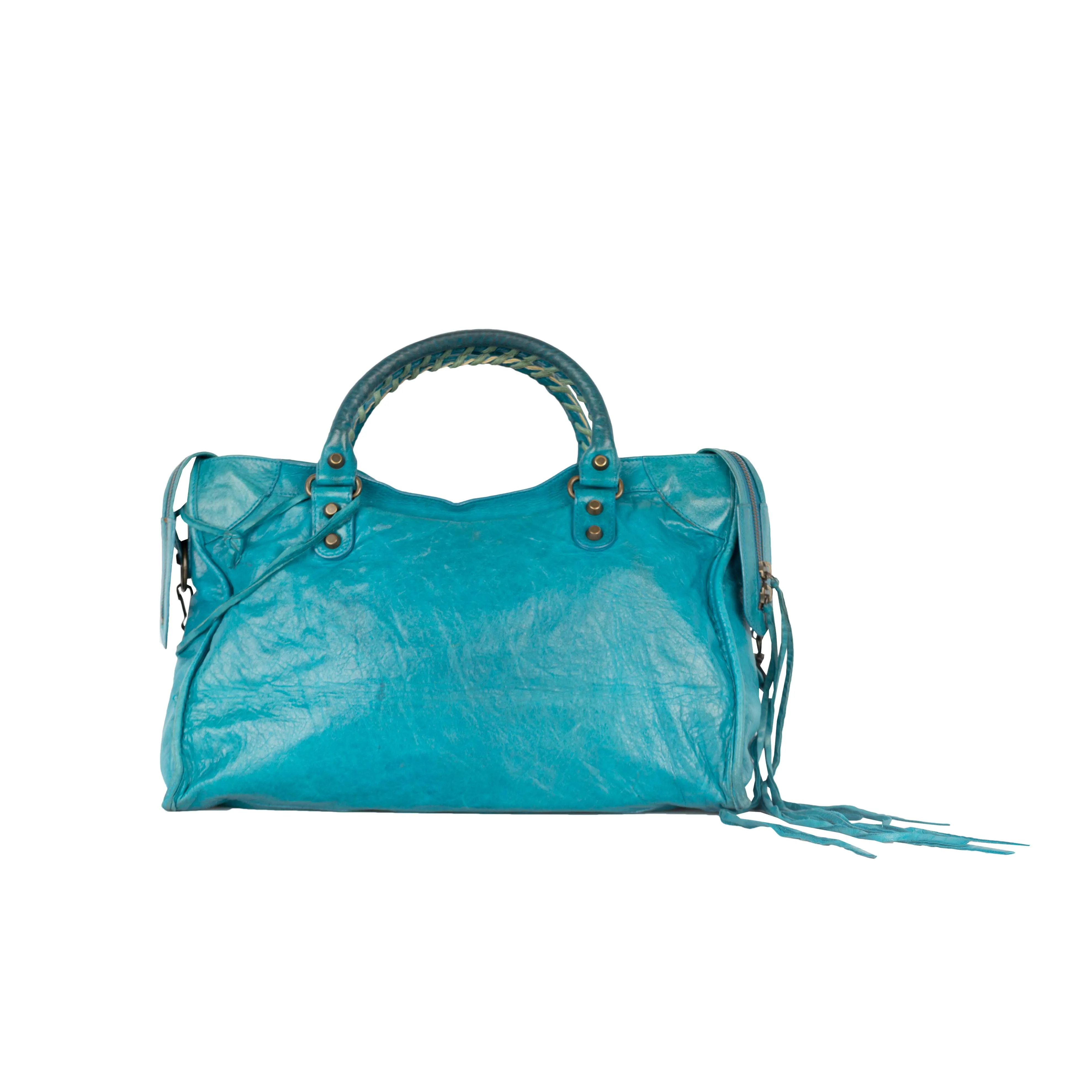 Balenciaga Teal City Bag 2010s - Buy Online Now