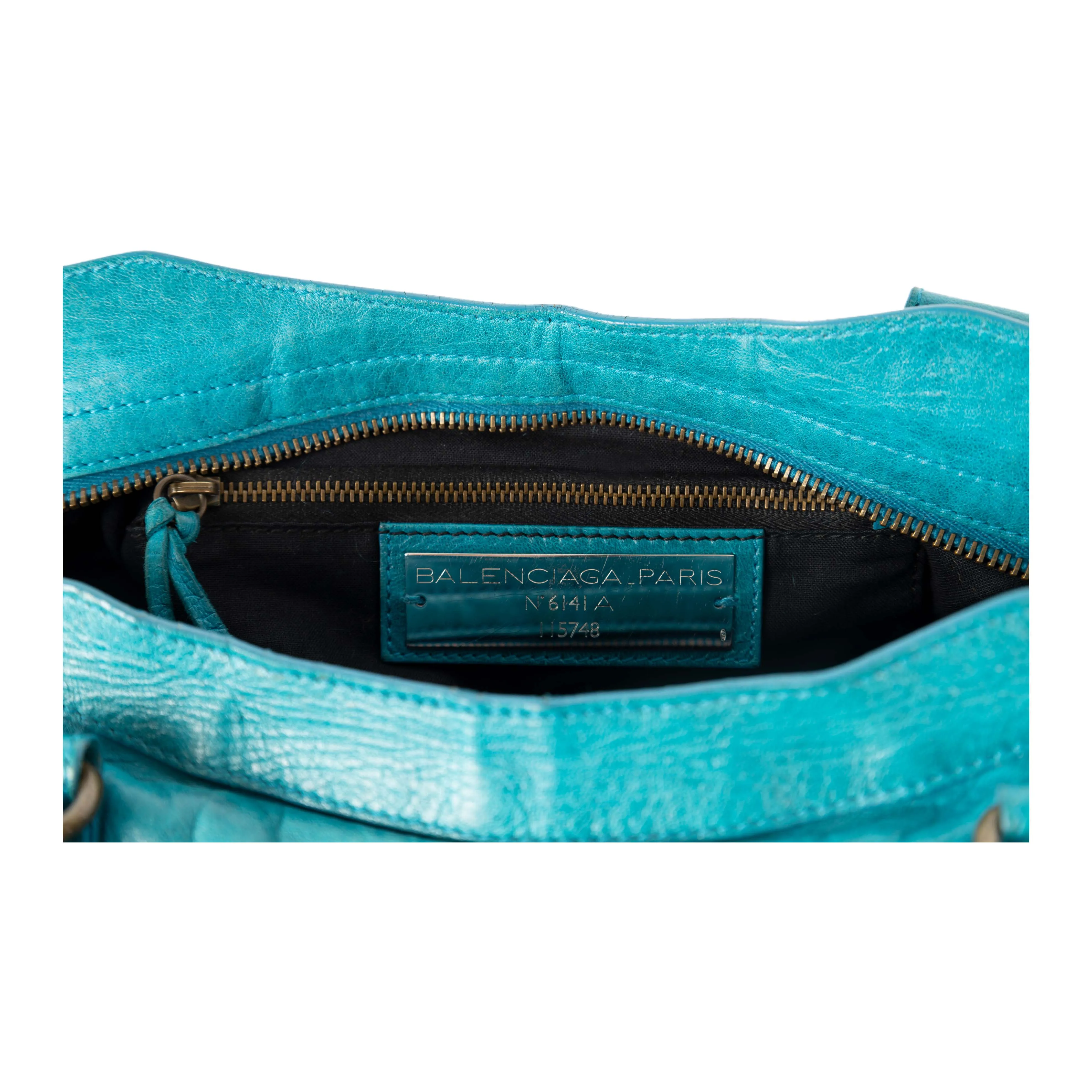 Balenciaga Teal City Bag 2010s - Buy Online Now