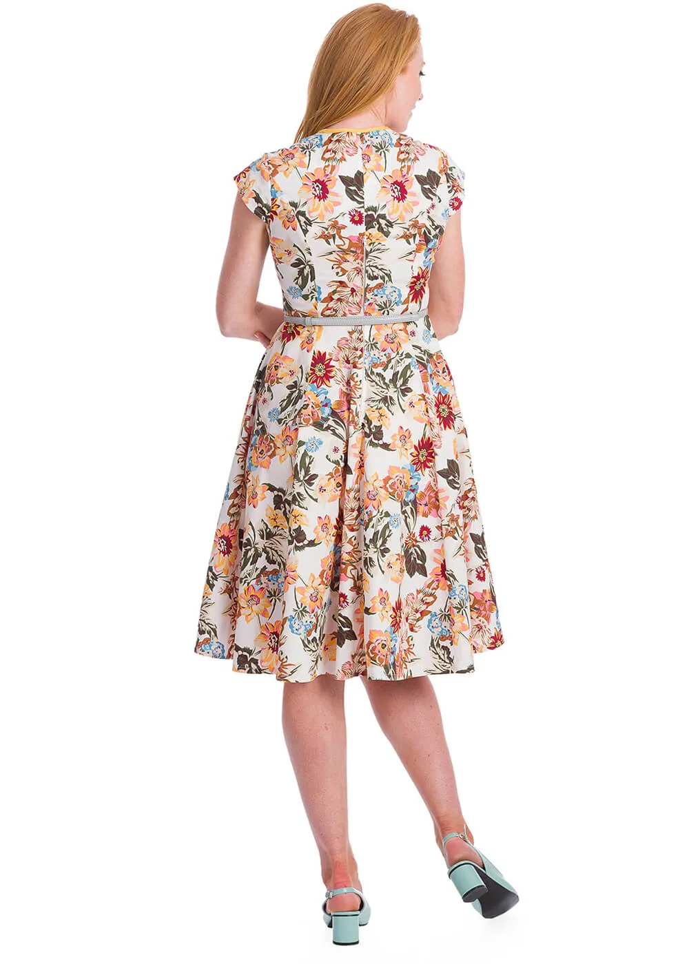 Banned Pino Colada 50s Swing Dress Cream