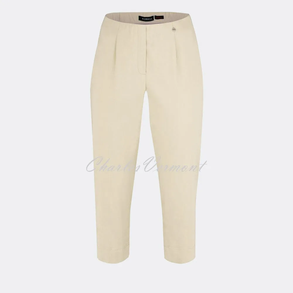 Beige Robell Marie 07 Capri Trouser 51576-5499-14