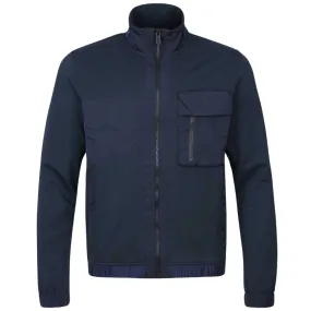 Belstaff Men's Dark Ink Navy Blue Full Zip Jumper