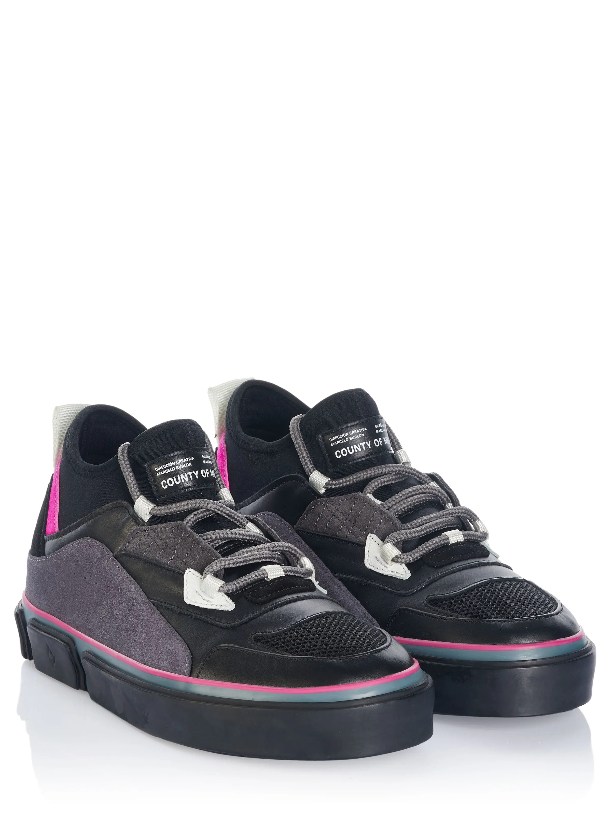 Black and Purple Marcelo Burlon Shoes