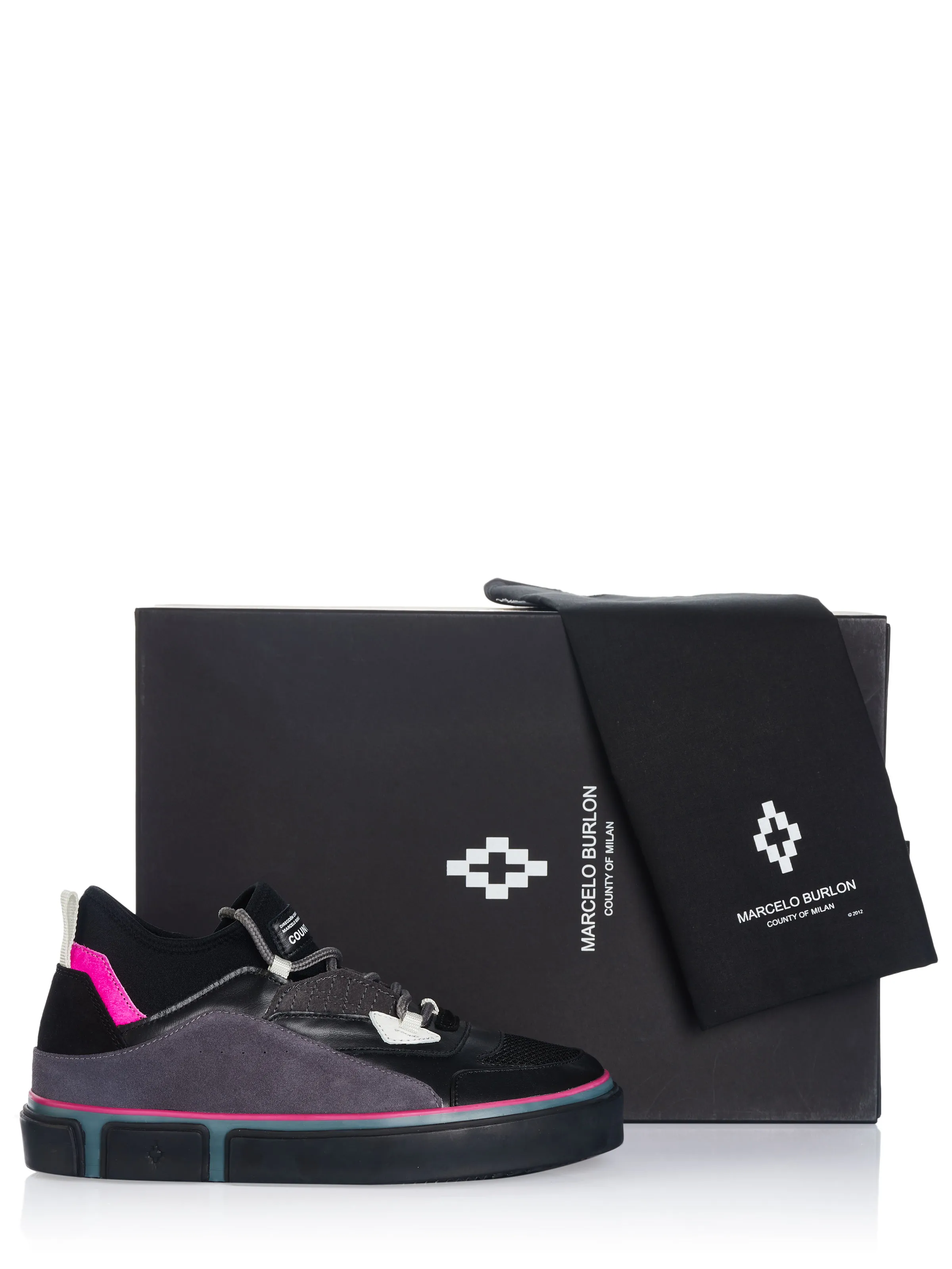 Black and Purple Marcelo Burlon Shoes