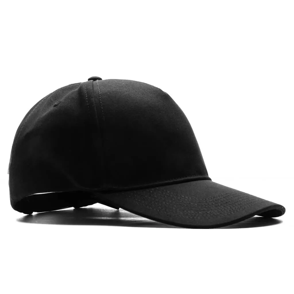 Black Baseball Cap with Back Logo