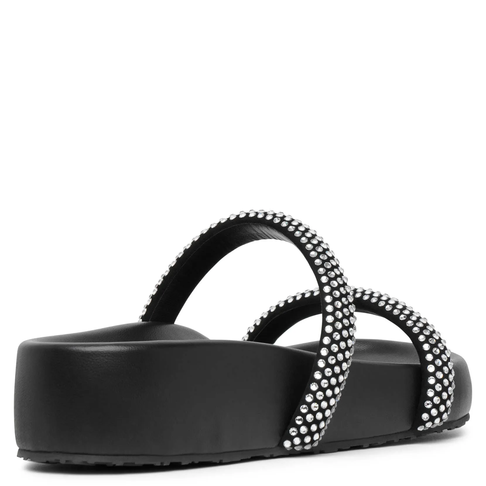 Black Crystal Gianvito Rossi Croisette Slide Sandals