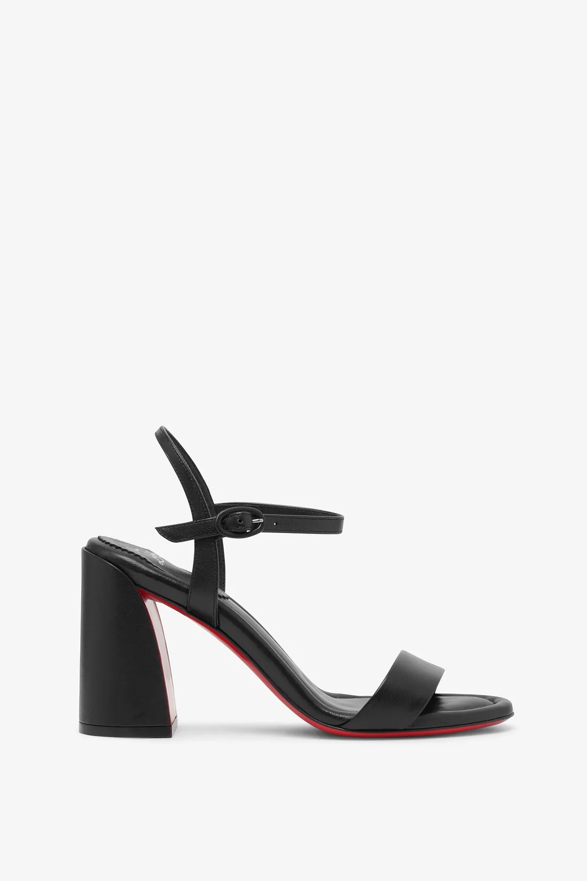 Black Leather Christian Louboutin Miss Jane 85 Sandals