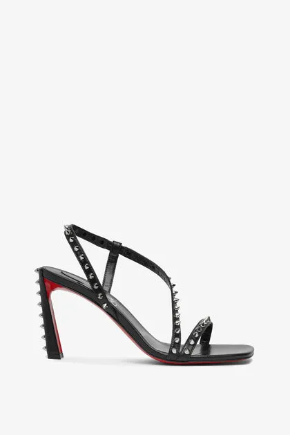 Black Leather Christian Louboutin Rosa Condorapik 85 Sandals