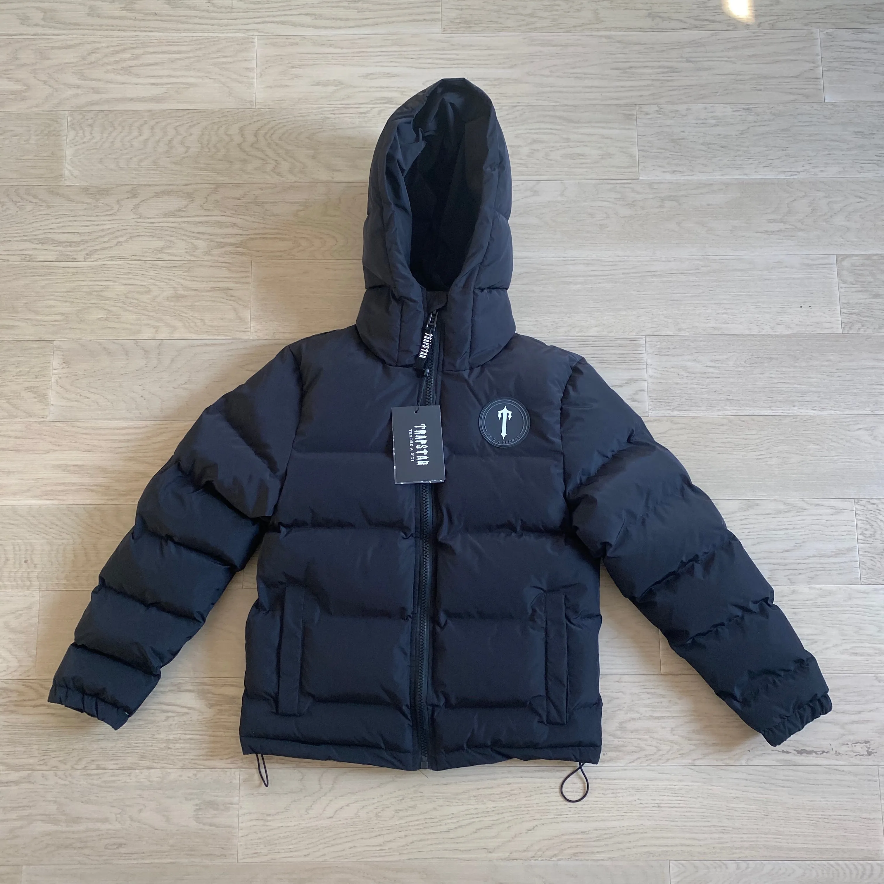 Black Mini Front Logo & Back Logo Down Jacket