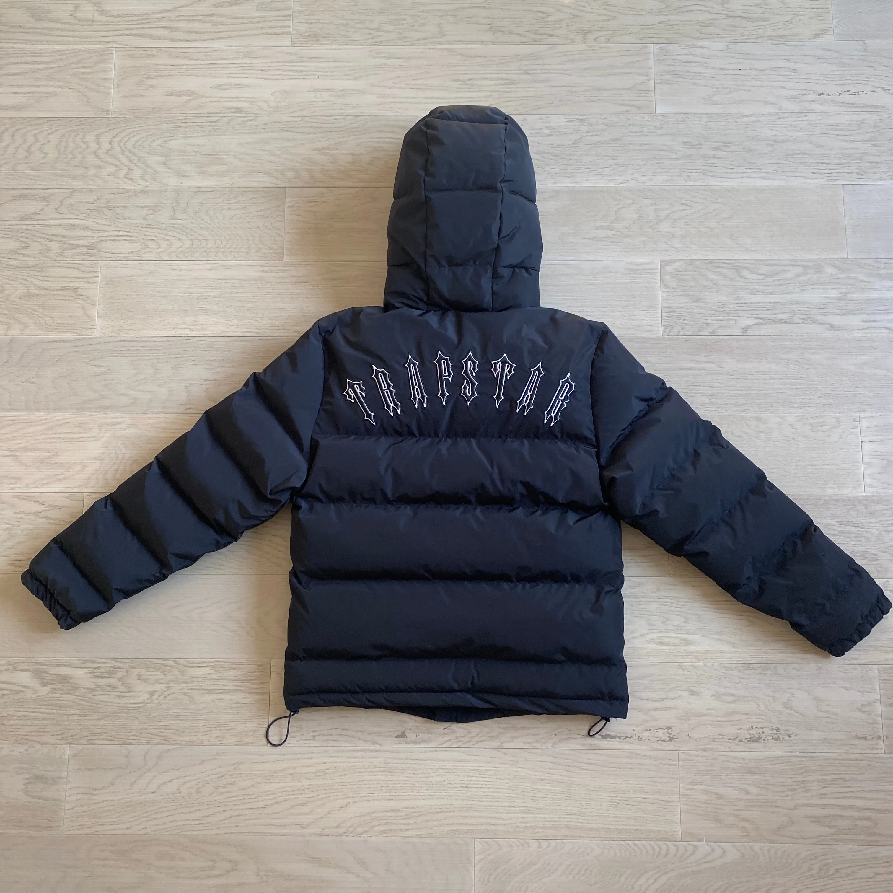 Black Mini Front Logo & Back Logo Down Jacket