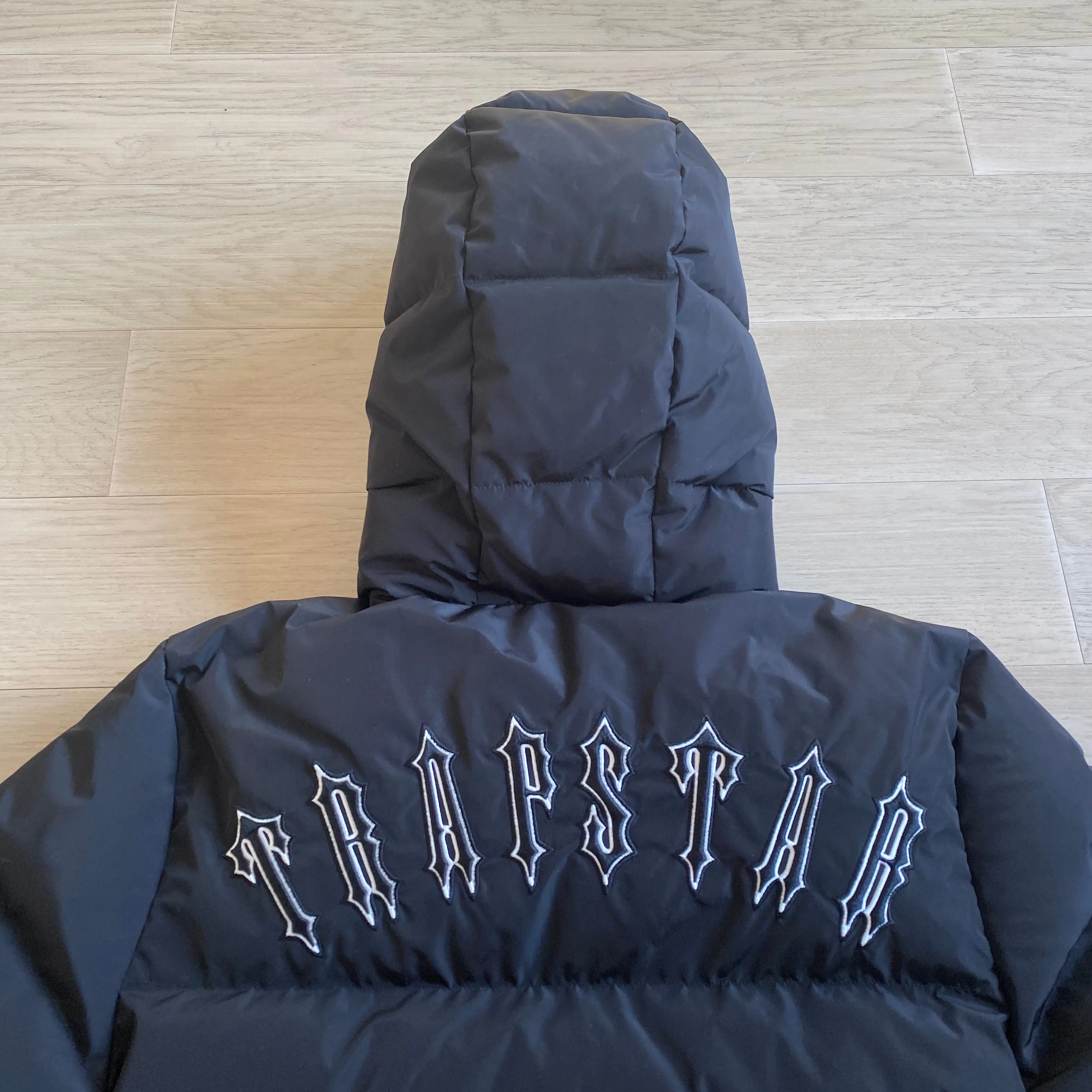 Black Mini Front Logo & Back Logo Down Jacket