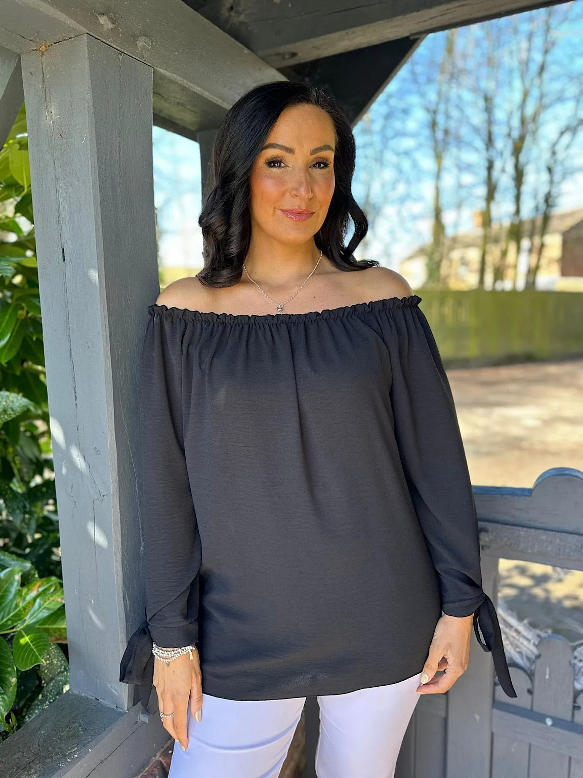 Black Off Shoulder Top - Trinity