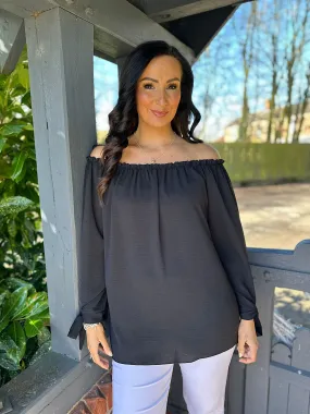 Black Off Shoulder Top - Trinity