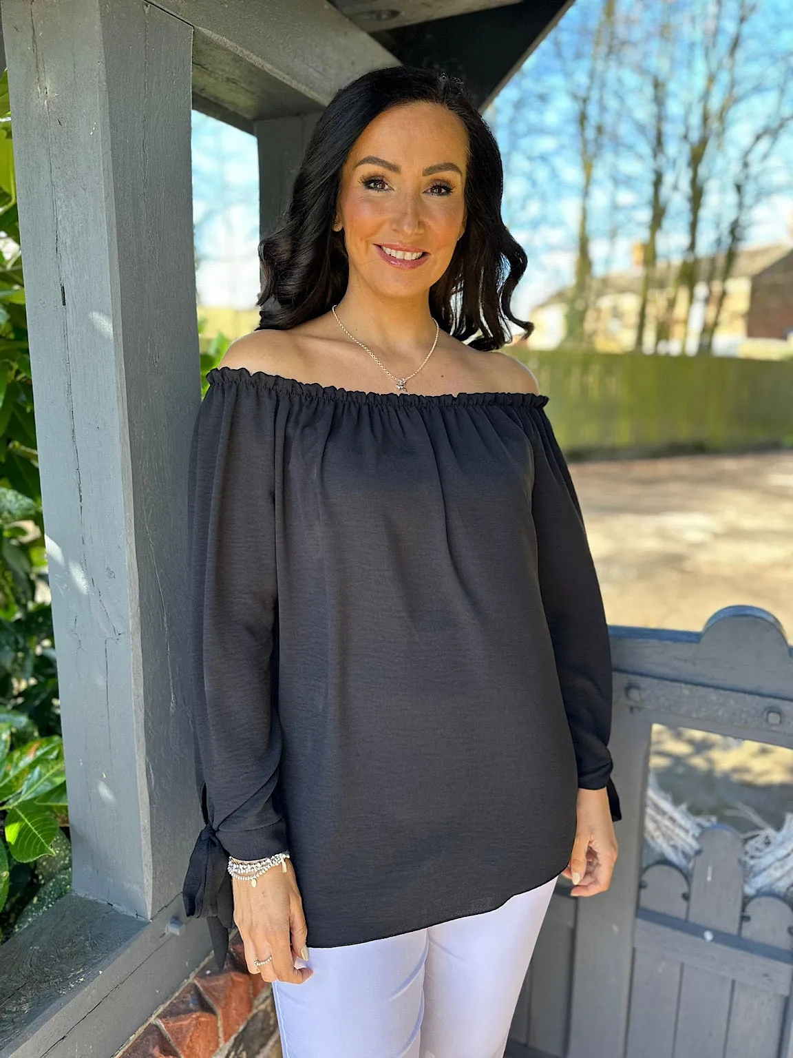 Black Off Shoulder Top - Trinity