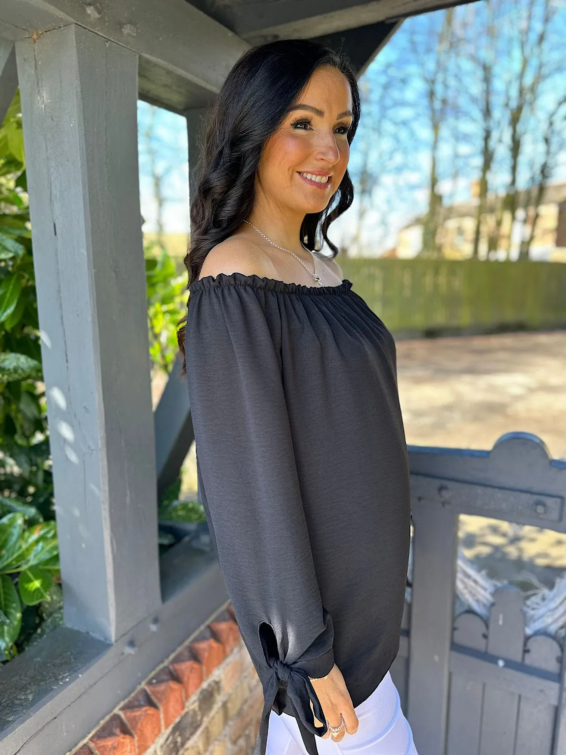 Black Off Shoulder Top - Trinity