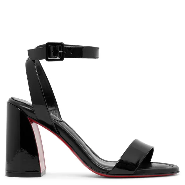 Black Patent Christian Louboutin Miss Sabina 85 Sandals