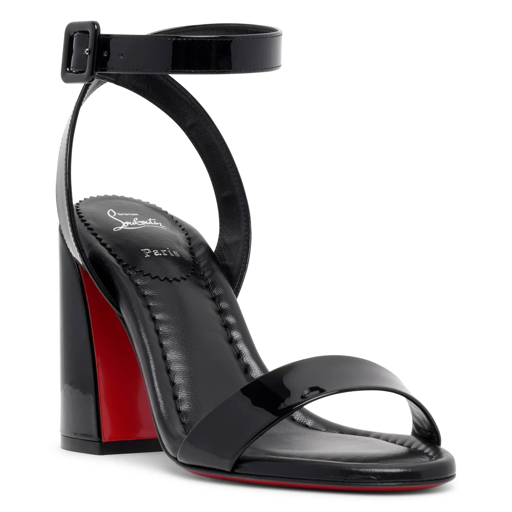 Black Patent Christian Louboutin Miss Sabina 85 Sandals