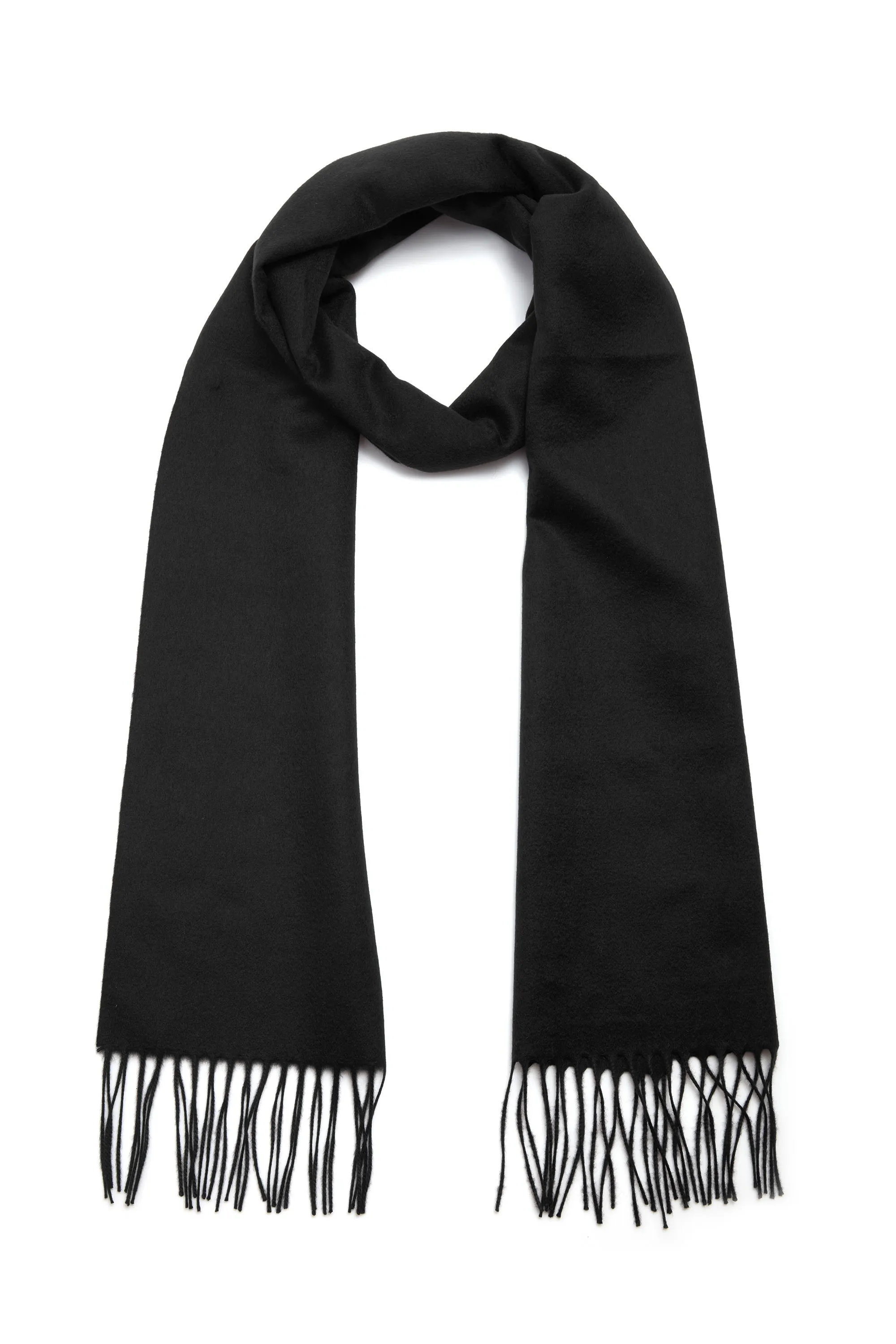 Black Silk Cashmere Blaine Scarf