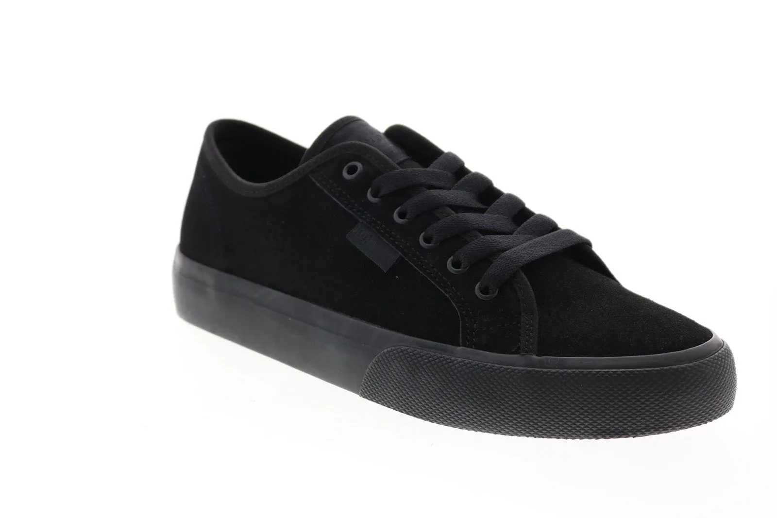 Black Suede Skate Sneakers Shoes for Men - DC Manual Leather ADYS300679