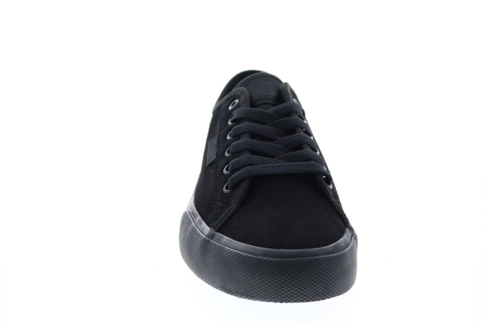 Black Suede Skate Sneakers Shoes for Men - DC Manual Leather ADYS300679