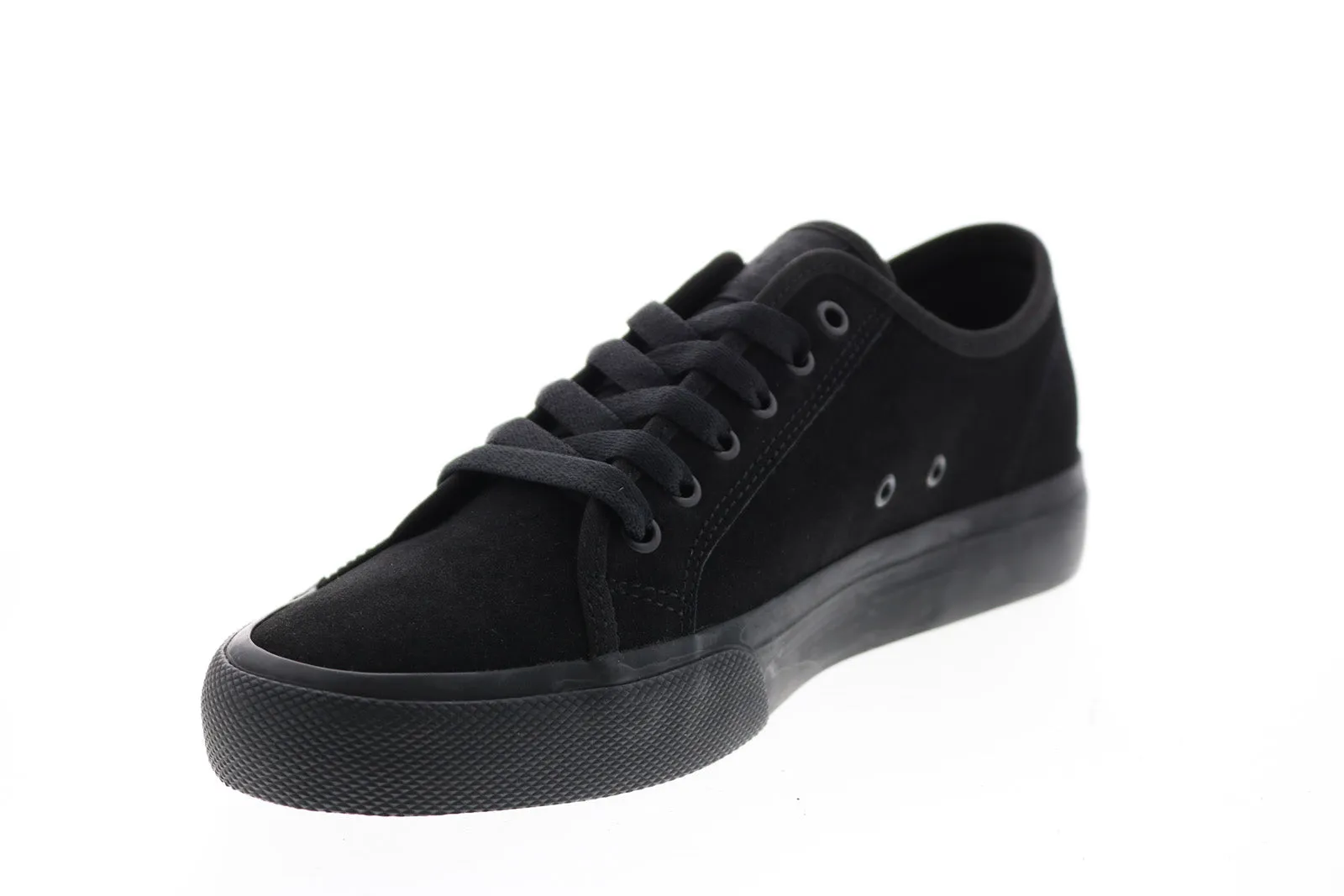 Black Suede Skate Sneakers Shoes for Men - DC Manual Leather ADYS300679