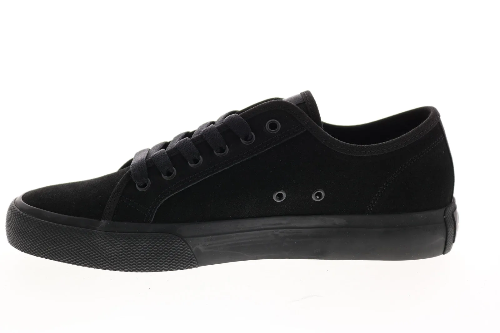 Black Suede Skate Sneakers Shoes for Men - DC Manual Leather ADYS300679