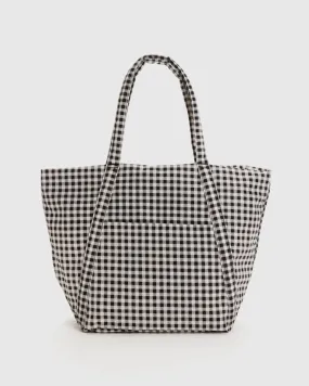 Black White Gingham Baggu Cloud Bag