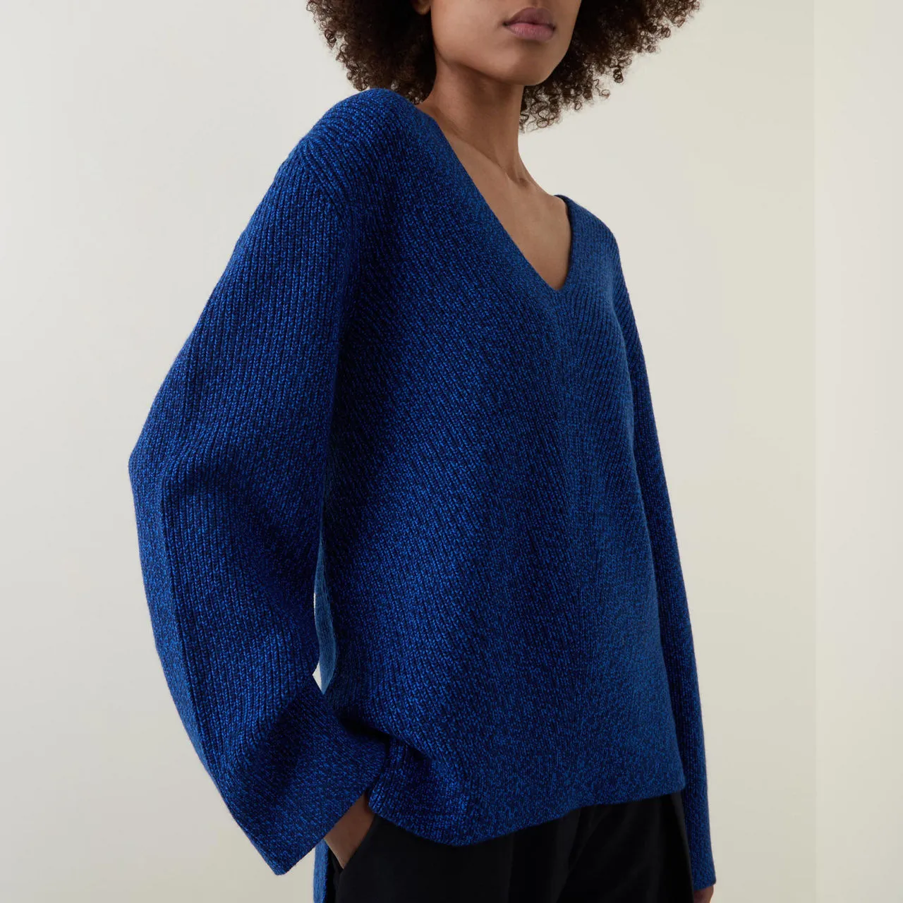 Teal Fusonia Textured Sweater by BOSS The Sustainable Edit