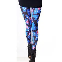 British Flag Print Slim Fit Leggings for Women, One Size SM6