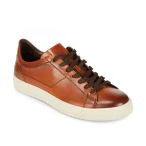 Warren Men's Designer Shoes by Bruno Magli - Luxury Italian Handcrafted Cognac Italian Calfskin Sneakers (BMS1007) at Special Pr