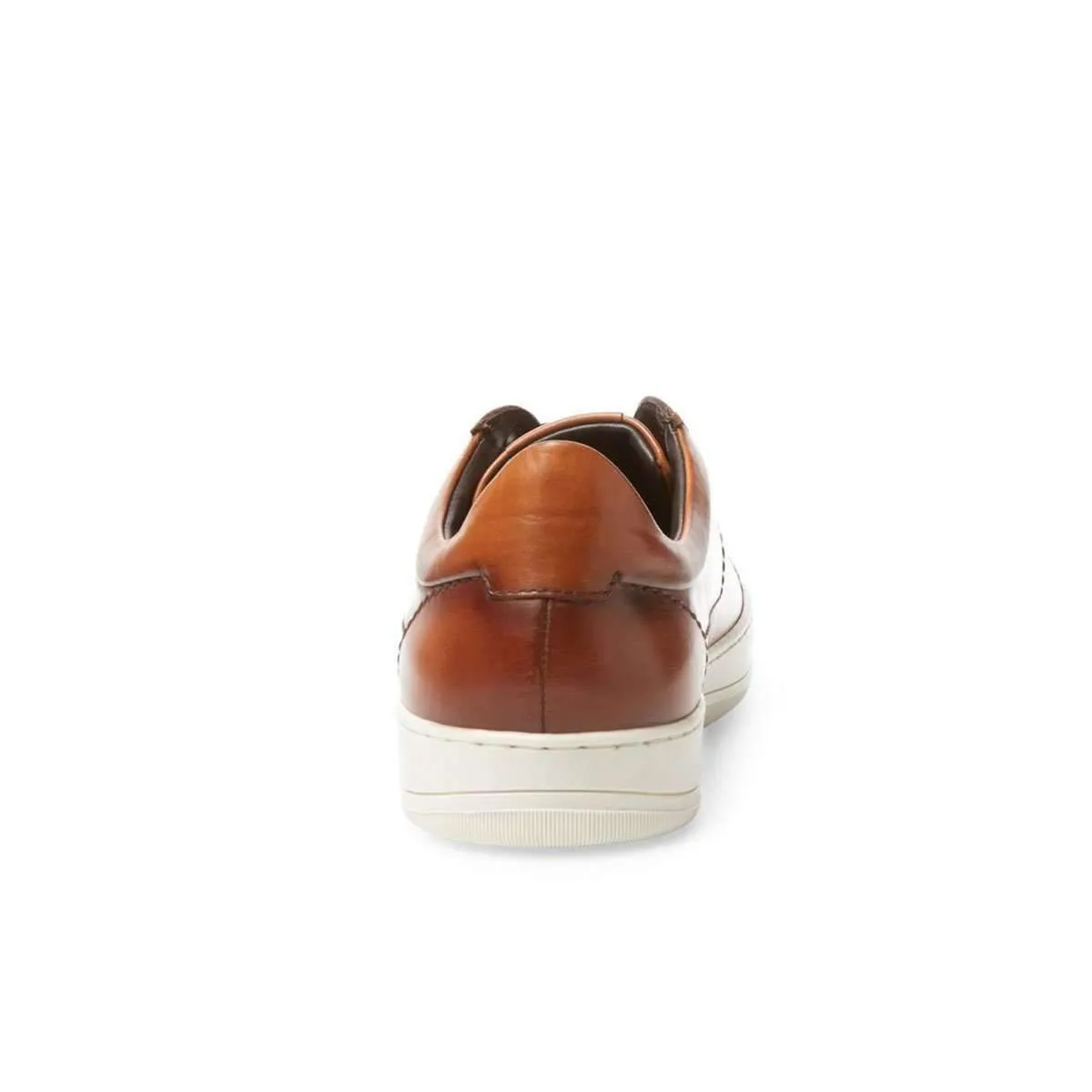 Warren Men's Designer Shoes by Bruno Magli - Luxury Italian Handcrafted Cognac Italian Calfskin Sneakers (BMS1007) at Special Pr