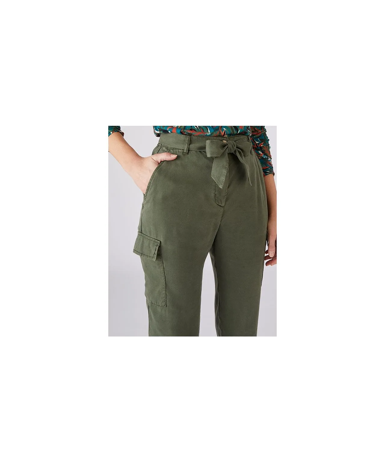 Cargo Pants with Waist Tie