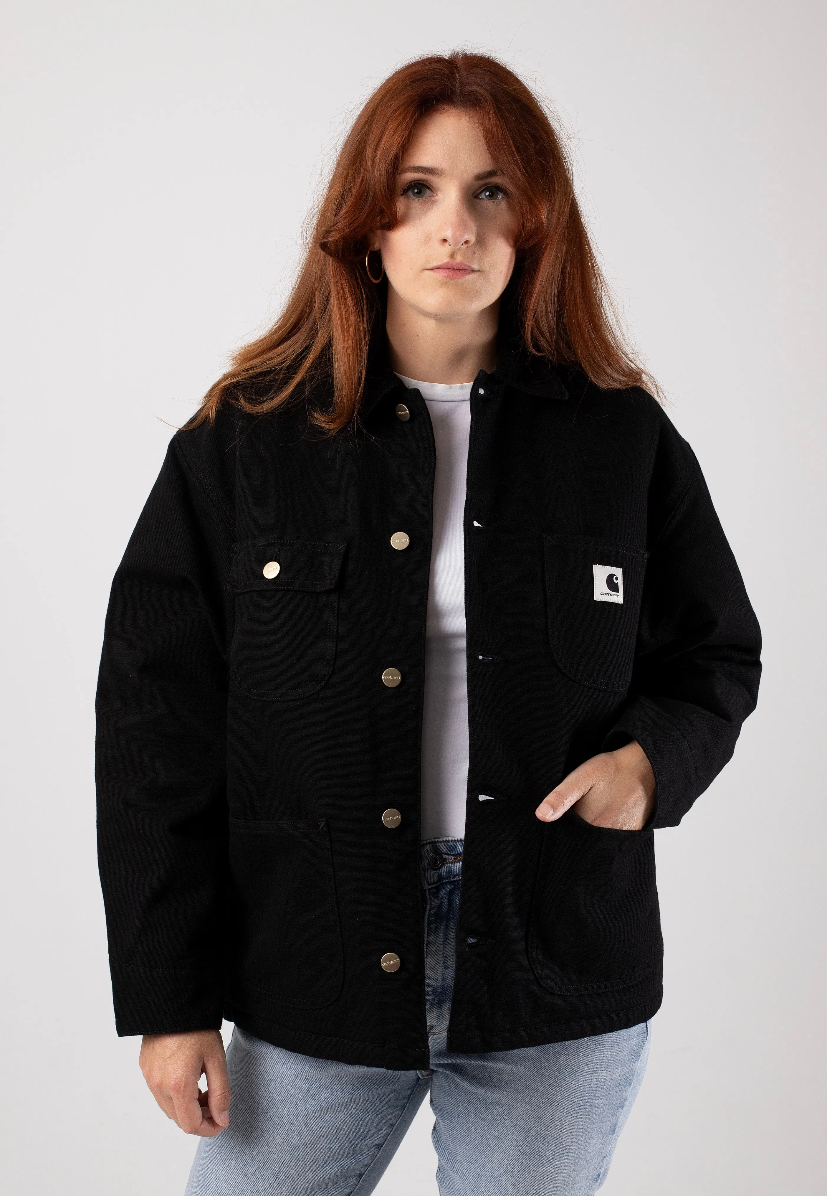 Carhartt WIP Women's Og Michigan Rinsed Black/Black Jacket