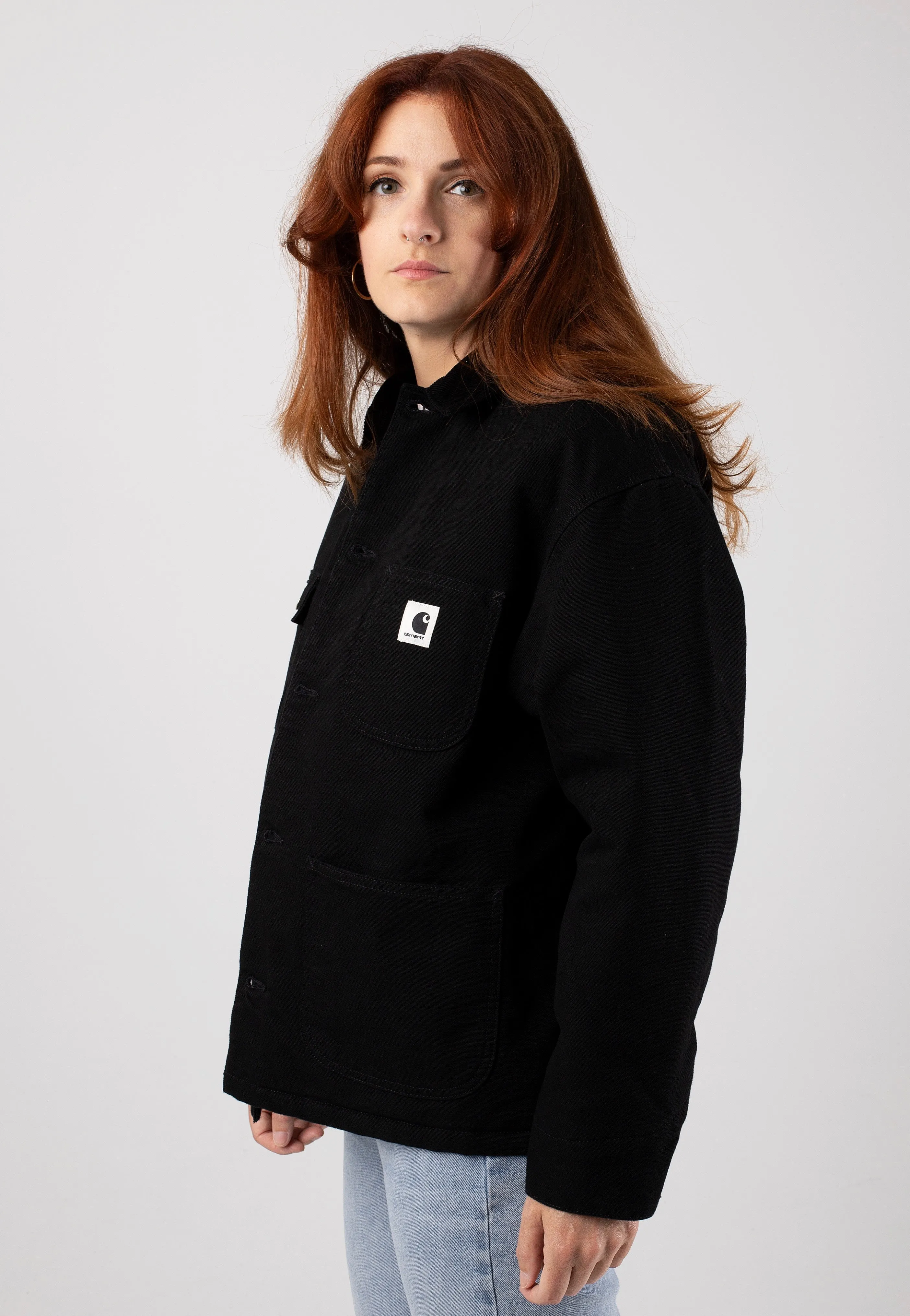 Carhartt WIP Women's Og Michigan Rinsed Black/Black Jacket