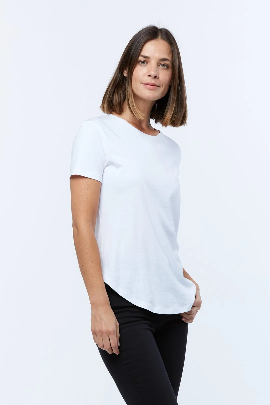 CASA AMUK White Saddle Hem T-Shirt