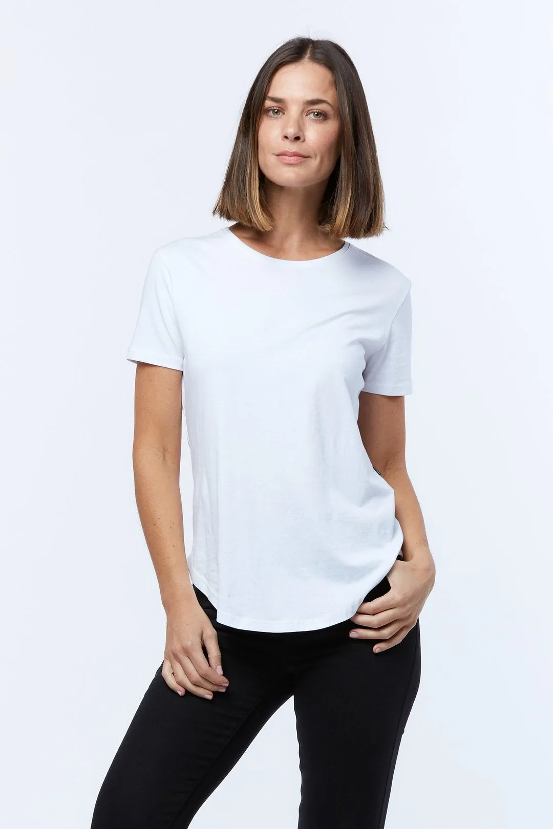 CASA AMUK White Saddle Hem T-Shirt