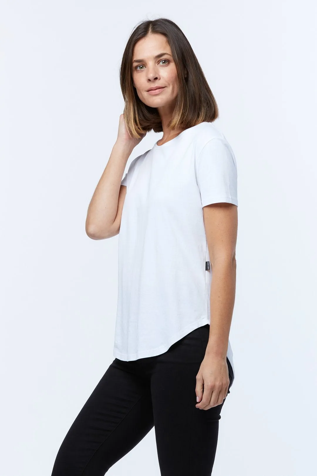 CASA AMUK White Saddle Hem T-Shirt