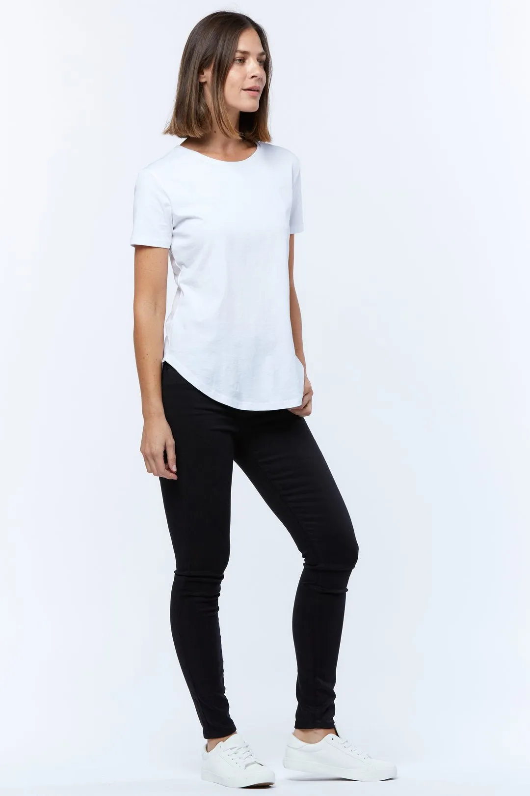 CASA AMUK White Saddle Hem T-Shirt