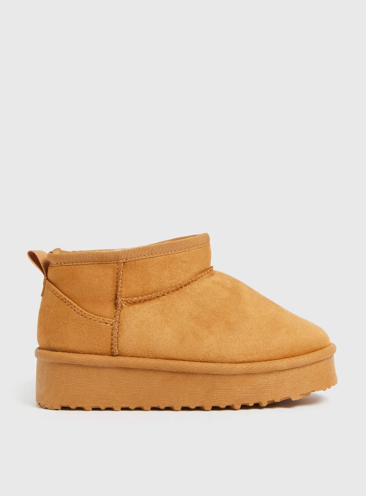 Chestnut Borg Ankle Boots for Infants