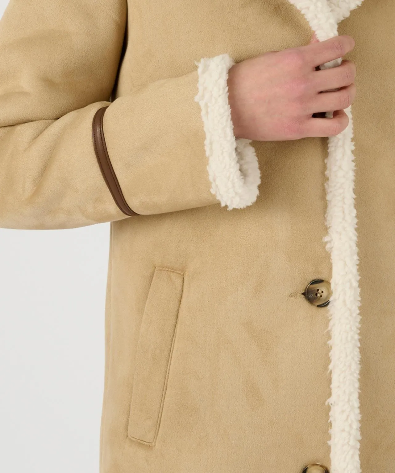 Chic Faux Sheepskin Coat